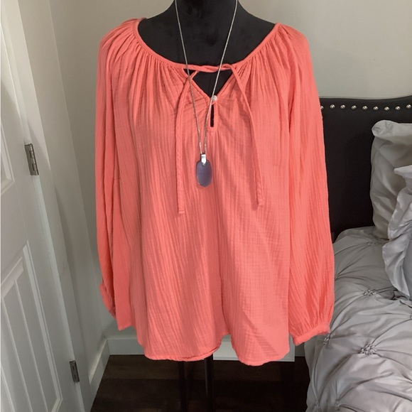 EUC - Coral Gauze Blouse - Size XXL - Wore a Few Times Only!!!! - Picture 8 of 8
